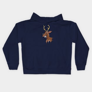 REINDEER - Funny Fake Embroidery Christmas print Kids Hoodie